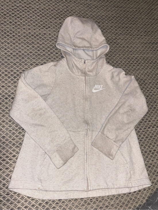 Nike Other - Kids Nike Zip Down Cream Oatmeal Jacket Size M Cotton Rayon Polyester Full Zip